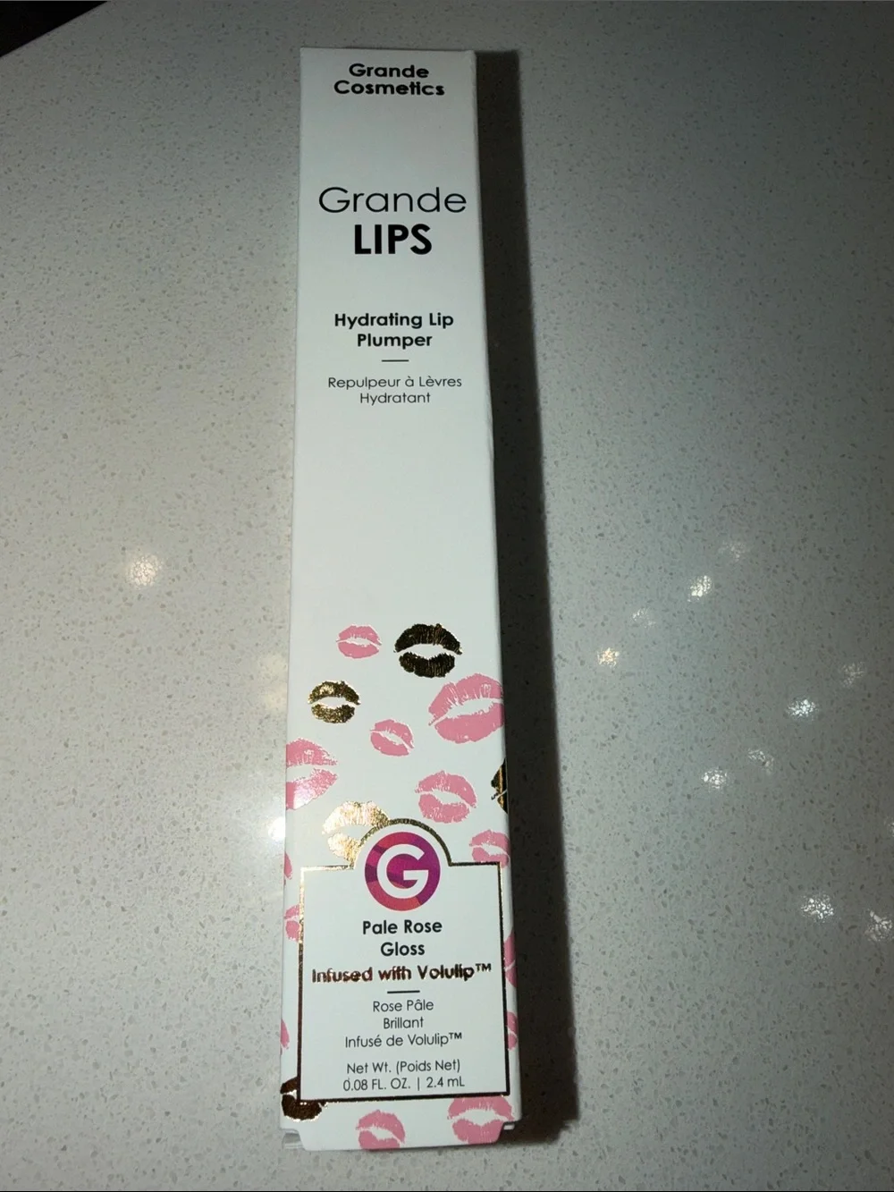 GrandeLIPS Hydrating Lip Plumper Gloss – Pale Rose